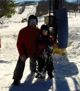 Aiden and I Snowboarding